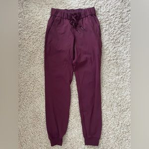 Lululemon stretch high rise jogger, burgundy